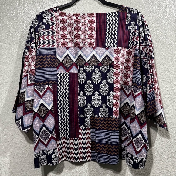 J.Jill Pure Jill Printed Lightweight Organic Cotton Top Size Small - Picture 5 of 10